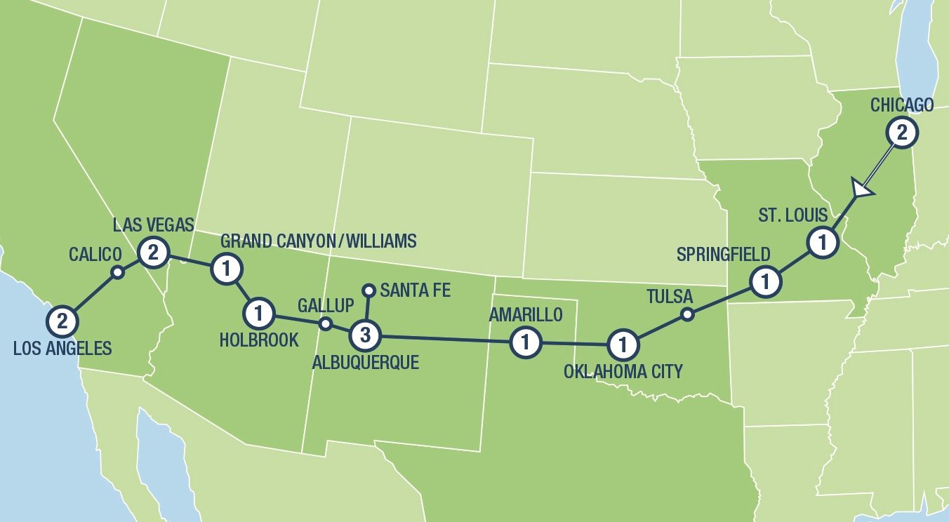 bus tours route 66 usa